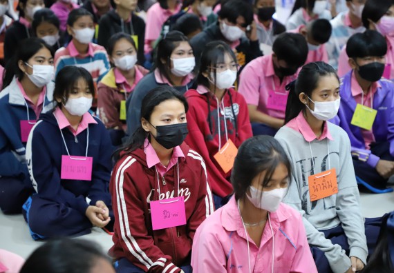 ภาพกิจกรรม   คณะวิทยาศาสตร์และเทคโนโลยี จัดกิจกรรมค่ายวิทยาศาสตร์สัญจร ปีการศึกษา 2565  โรงเรียนระหานวิทยา