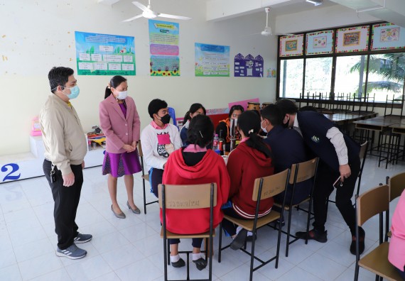 ภาพกิจกรรม   คณะวิทยาศาสตร์และเทคโนโลยี จัดกิจกรรมค่ายวิทยาศาสตร์สัญจร ปีการศึกษา 2565  โรงเรียนระหานวิทยา