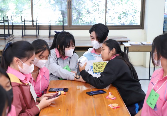 ภาพกิจกรรม   คณะวิทยาศาสตร์และเทคโนโลยี จัดกิจกรรมค่ายวิทยาศาสตร์สัญจร ปีการศึกษา 2565  โรงเรียนระหานวิทยา