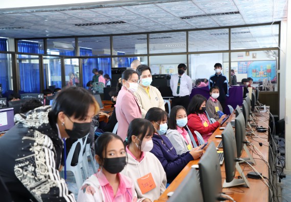 ภาพกิจกรรม   คณะวิทยาศาสตร์และเทคโนโลยี จัดกิจกรรมค่ายวิทยาศาสตร์สัญจร ปีการศึกษา 2565  โรงเรียนระหานวิทยา