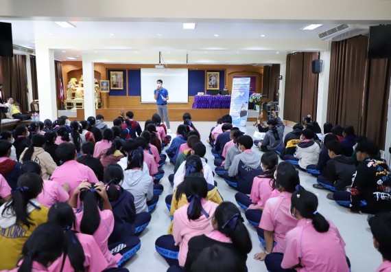 ภาพกิจกรรม   คณะวิทยาศาสตร์และเทคโนโลยี จัดกิจกรรมค่ายวิทยาศาสตร์สัญจร ปีการศึกษา 2565  โรงเรียนระหานวิทยา