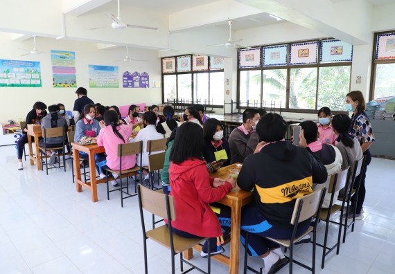 ภาพกิจกรรม   คณะวิทยาศาสตร์และเทคโนโลยี จัดกิจกรรมค่ายวิทยาศาสตร์สัญจร ปีการศึกษา 2565  โรงเรียนระหานวิทยา