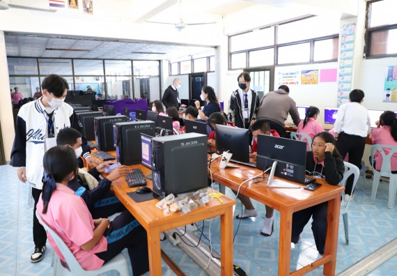 ภาพกิจกรรม   คณะวิทยาศาสตร์และเทคโนโลยี จัดกิจกรรมค่ายวิทยาศาสตร์สัญจร ปีการศึกษา 2565  โรงเรียนระหานวิทยา