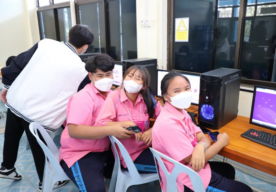 ภาพกิจกรรม   คณะวิทยาศาสตร์และเทคโนโลยี จัดกิจกรรมค่ายวิทยาศาสตร์สัญจร ปีการศึกษา 2565  โรงเรียนระหานวิทยา