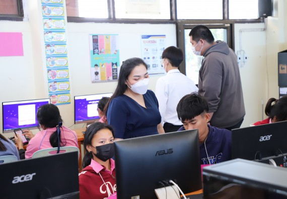 ภาพกิจกรรม   คณะวิทยาศาสตร์และเทคโนโลยี จัดกิจกรรมค่ายวิทยาศาสตร์สัญจร ปีการศึกษา 2565  โรงเรียนระหานวิทยา