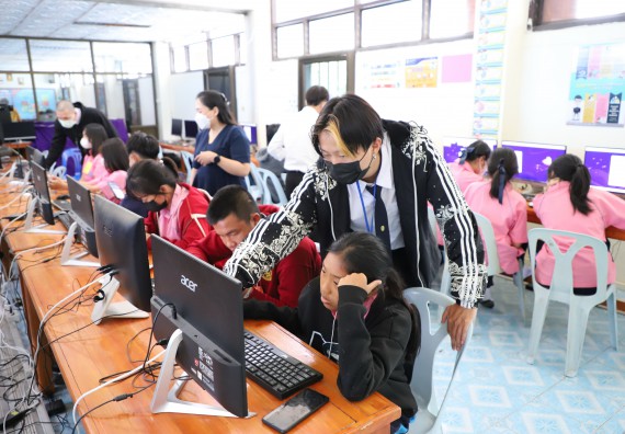 ภาพกิจกรรม   คณะวิทยาศาสตร์และเทคโนโลยี จัดกิจกรรมค่ายวิทยาศาสตร์สัญจร ปีการศึกษา 2565  โรงเรียนระหานวิทยา