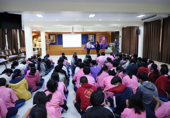 ภาพกิจกรรม   คณะวิทยาศาสตร์และเทคโนโลยี จัดกิจกรรมค่ายวิทยาศาสตร์สัญจร ปีการศึกษา 2565  โรงเรียนระหานวิทยา