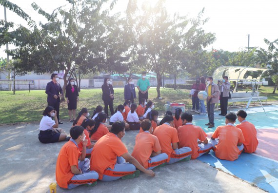ภาพกิจกรรม  คณะวิทยาศาสตร์และเทคโนโลยี จัดกิจกรรมค่ายวิทยาศาสตร์สัญจร ปีการศึกษา 2565  โรงเรียนคณฑีพิทยาคม