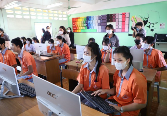 ภาพกิจกรรม  คณะวิทยาศาสตร์และเทคโนโลยี จัดกิจกรรมค่ายวิทยาศาสตร์สัญจร ปีการศึกษา 2565  โรงเรียนคณฑีพิทยาคม