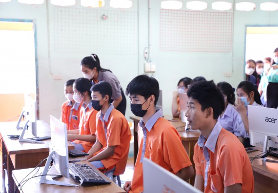 ภาพกิจกรรม  คณะวิทยาศาสตร์และเทคโนโลยี จัดกิจกรรมค่ายวิทยาศาสตร์สัญจร ปีการศึกษา 2565  โรงเรียนคณฑีพิทยาคม