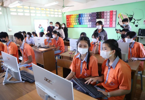 ภาพกิจกรรม  คณะวิทยาศาสตร์และเทคโนโลยี จัดกิจกรรมค่ายวิทยาศาสตร์สัญจร ปีการศึกษา 2565  โรงเรียนคณฑีพิทยาคม