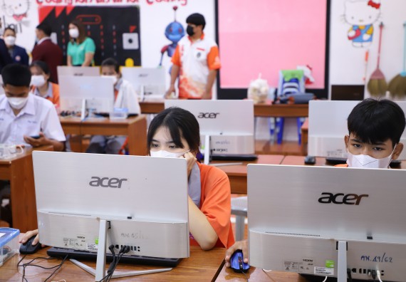 ภาพกิจกรรม  คณะวิทยาศาสตร์และเทคโนโลยี จัดกิจกรรมค่ายวิทยาศาสตร์สัญจร ปีการศึกษา 2565  โรงเรียนคณฑีพิทยาคม