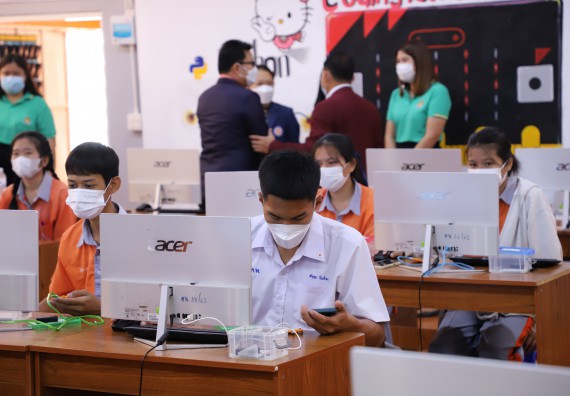 ภาพกิจกรรม  คณะวิทยาศาสตร์และเทคโนโลยี จัดกิจกรรมค่ายวิทยาศาสตร์สัญจร ปีการศึกษา 2565  โรงเรียนคณฑีพิทยาคม