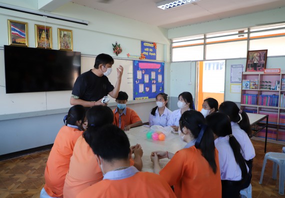 ภาพกิจกรรม  คณะวิทยาศาสตร์และเทคโนโลยี จัดกิจกรรมค่ายวิทยาศาสตร์สัญจร ปีการศึกษา 2565  โรงเรียนคณฑีพิทยาคม