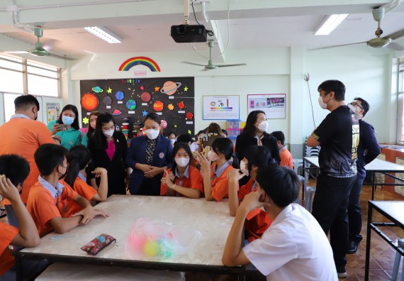 ภาพกิจกรรม  คณะวิทยาศาสตร์และเทคโนโลยี จัดกิจกรรมค่ายวิทยาศาสตร์สัญจร ปีการศึกษา 2565  โรงเรียนคณฑีพิทยาคม