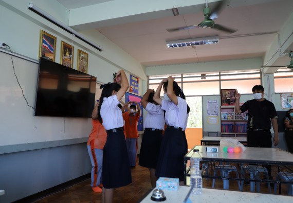 ภาพกิจกรรม  คณะวิทยาศาสตร์และเทคโนโลยี จัดกิจกรรมค่ายวิทยาศาสตร์สัญจร ปีการศึกษา 2565  โรงเรียนคณฑีพิทยาคม