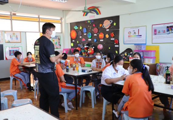 ภาพกิจกรรม  คณะวิทยาศาสตร์และเทคโนโลยี จัดกิจกรรมค่ายวิทยาศาสตร์สัญจร ปีการศึกษา 2565  โรงเรียนคณฑีพิทยาคม