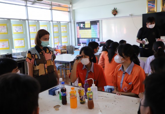 ภาพกิจกรรม  คณะวิทยาศาสตร์และเทคโนโลยี จัดกิจกรรมค่ายวิทยาศาสตร์สัญจร ปีการศึกษา 2565  โรงเรียนคณฑีพิทยาคม