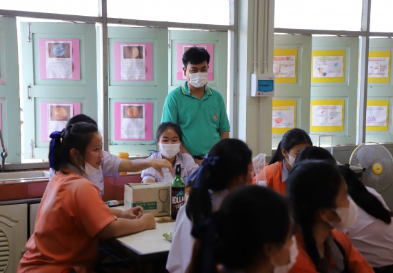 ภาพกิจกรรม  คณะวิทยาศาสตร์และเทคโนโลยี จัดกิจกรรมค่ายวิทยาศาสตร์สัญจร ปีการศึกษา 2565  โรงเรียนคณฑีพิทยาคม