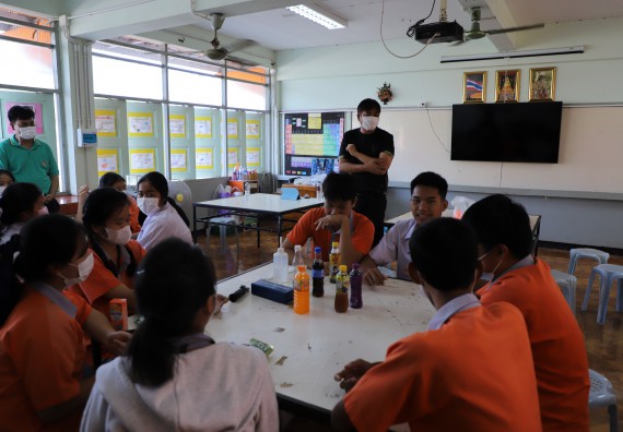 ภาพกิจกรรม  คณะวิทยาศาสตร์และเทคโนโลยี จัดกิจกรรมค่ายวิทยาศาสตร์สัญจร ปีการศึกษา 2565  โรงเรียนคณฑีพิทยาคม