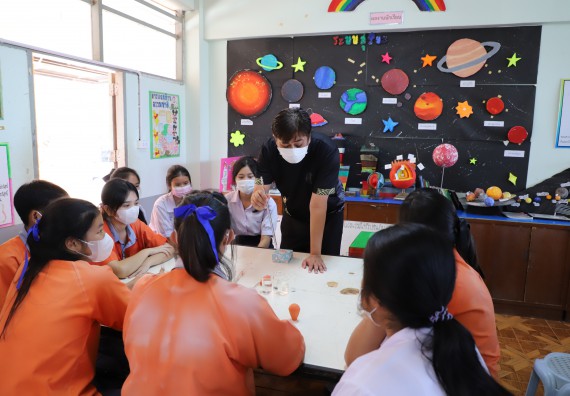 ภาพกิจกรรม  คณะวิทยาศาสตร์และเทคโนโลยี จัดกิจกรรมค่ายวิทยาศาสตร์สัญจร ปีการศึกษา 2565  โรงเรียนคณฑีพิทยาคม