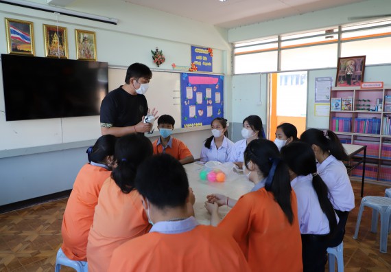 ภาพกิจกรรม  คณะวิทยาศาสตร์และเทคโนโลยี จัดกิจกรรมค่ายวิทยาศาสตร์สัญจร ปีการศึกษา 2565  โรงเรียนคณฑีพิทยาคม