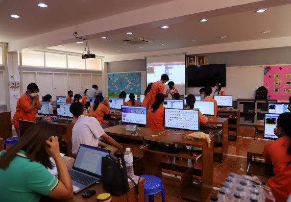 ภาพกิจกรรม  คณะวิทยาศาสตร์และเทคโนโลยี จัดกิจกรรมค่ายวิทยาศาสตร์สัญจร ปีการศึกษา 2565  โรงเรียนคณฑีพิทยาคม