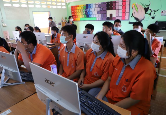 ภาพกิจกรรม  คณะวิทยาศาสตร์และเทคโนโลยี จัดกิจกรรมค่ายวิทยาศาสตร์สัญจร ปีการศึกษา 2565  โรงเรียนคณฑีพิทยาคม