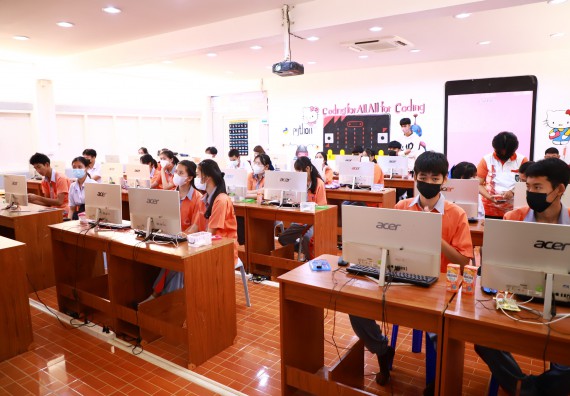 ภาพกิจกรรม  คณะวิทยาศาสตร์และเทคโนโลยี จัดกิจกรรมค่ายวิทยาศาสตร์สัญจร ปีการศึกษา 2565  โรงเรียนคณฑีพิทยาคม