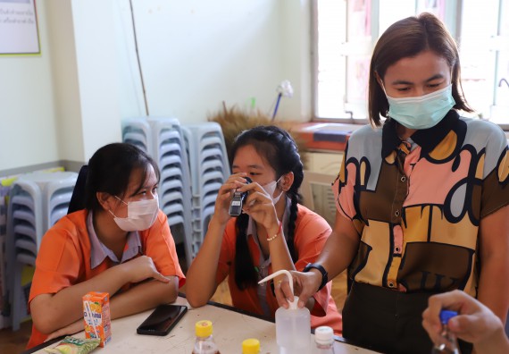 ภาพกิจกรรม  คณะวิทยาศาสตร์และเทคโนโลยี จัดกิจกรรมค่ายวิทยาศาสตร์สัญจร ปีการศึกษา 2565  โรงเรียนคณฑีพิทยาคม