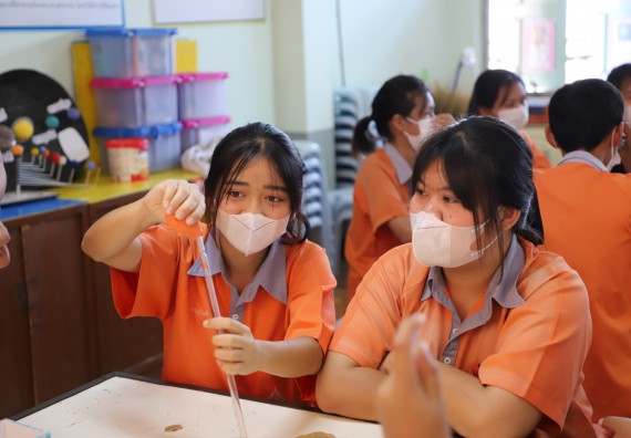 ภาพกิจกรรม  คณะวิทยาศาสตร์และเทคโนโลยี จัดกิจกรรมค่ายวิทยาศาสตร์สัญจร ปีการศึกษา 2565  โรงเรียนคณฑีพิทยาคม