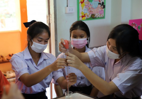 ภาพกิจกรรม  คณะวิทยาศาสตร์และเทคโนโลยี จัดกิจกรรมค่ายวิทยาศาสตร์สัญจร ปีการศึกษา 2565  โรงเรียนคณฑีพิทยาคม