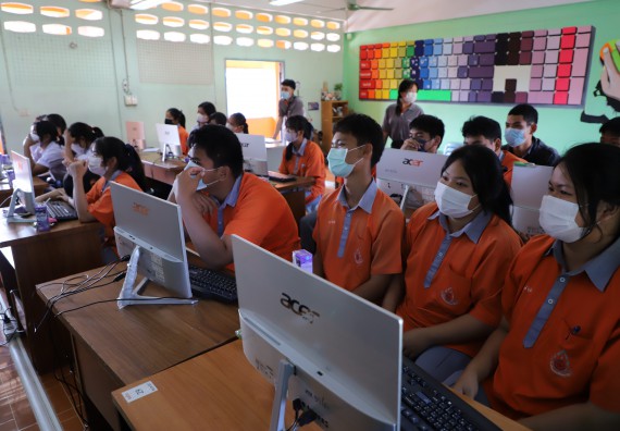 ภาพกิจกรรม  คณะวิทยาศาสตร์และเทคโนโลยี จัดกิจกรรมค่ายวิทยาศาสตร์สัญจร ปีการศึกษา 2565  โรงเรียนคณฑีพิทยาคม