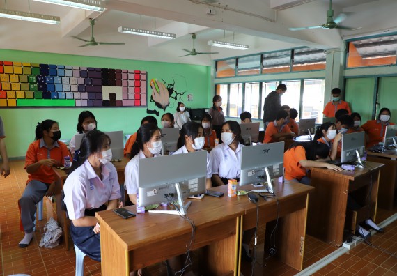 ภาพกิจกรรม  คณะวิทยาศาสตร์และเทคโนโลยี จัดกิจกรรมค่ายวิทยาศาสตร์สัญจร ปีการศึกษา 2565  โรงเรียนคณฑีพิทยาคม