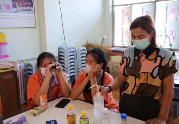 ภาพกิจกรรม  คณะวิทยาศาสตร์และเทคโนโลยี จัดกิจกรรมค่ายวิทยาศาสตร์สัญจร ปีการศึกษา 2565  โรงเรียนคณฑีพิทยาคม