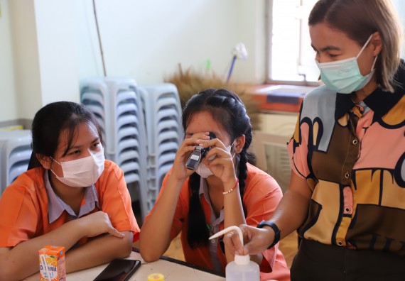 ภาพกิจกรรม  คณะวิทยาศาสตร์และเทคโนโลยี จัดกิจกรรมค่ายวิทยาศาสตร์สัญจร ปีการศึกษา 2565  โรงเรียนคณฑีพิทยาคม