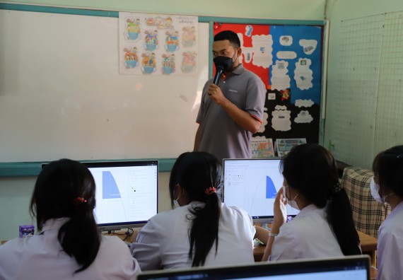 ภาพกิจกรรม  คณะวิทยาศาสตร์และเทคโนโลยี จัดกิจกรรมค่ายวิทยาศาสตร์สัญจร ปีการศึกษา 2565  โรงเรียนคณฑีพิทยาคม