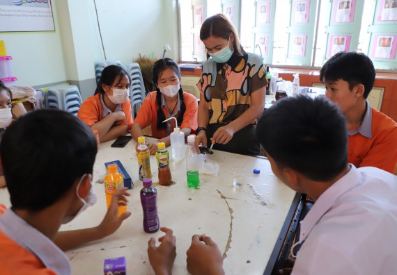 ภาพกิจกรรม  คณะวิทยาศาสตร์และเทคโนโลยี จัดกิจกรรมค่ายวิทยาศาสตร์สัญจร ปีการศึกษา 2565  โรงเรียนคณฑีพิทยาคม