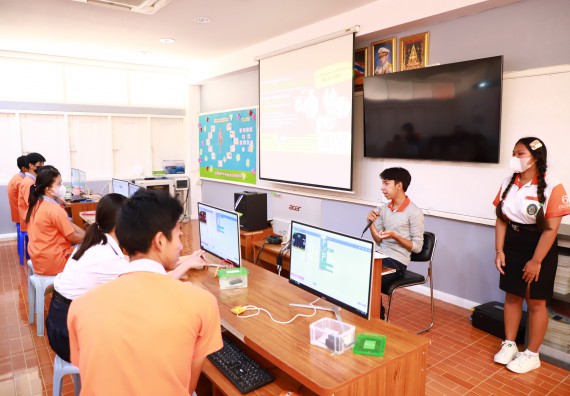 ภาพกิจกรรม  คณะวิทยาศาสตร์และเทคโนโลยี จัดกิจกรรมค่ายวิทยาศาสตร์สัญจร ปีการศึกษา 2565  โรงเรียนคณฑีพิทยาคม