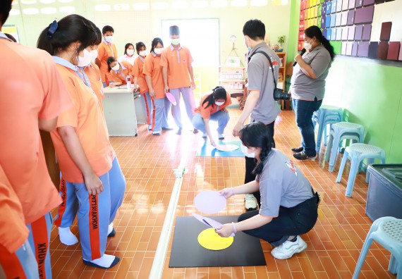 ภาพกิจกรรม  คณะวิทยาศาสตร์และเทคโนโลยี จัดกิจกรรมค่ายวิทยาศาสตร์สัญจร ปีการศึกษา 2565  โรงเรียนคณฑีพิทยาคม