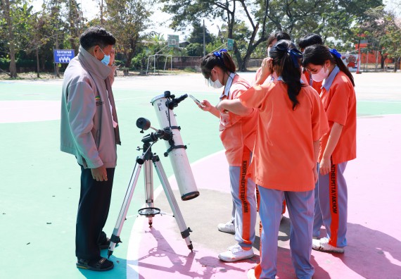 ภาพกิจกรรม  คณะวิทยาศาสตร์และเทคโนโลยี จัดกิจกรรมค่ายวิทยาศาสตร์สัญจร ปีการศึกษา 2565  โรงเรียนคณฑีพิทยาคม