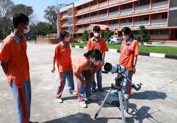 ภาพกิจกรรม  คณะวิทยาศาสตร์และเทคโนโลยี จัดกิจกรรมค่ายวิทยาศาสตร์สัญจร ปีการศึกษา 2565  โรงเรียนคณฑีพิทยาคม
