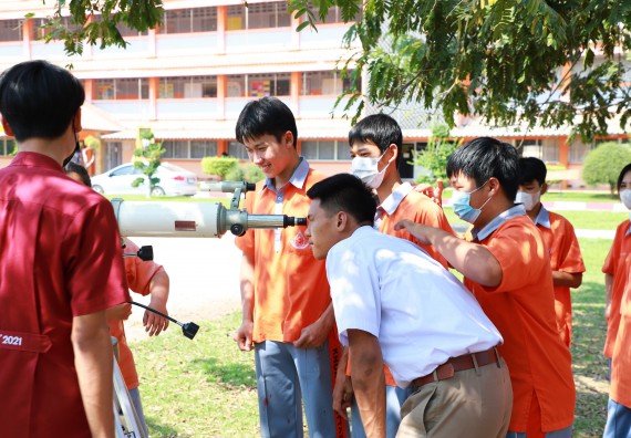 ภาพกิจกรรม  คณะวิทยาศาสตร์และเทคโนโลยี จัดกิจกรรมค่ายวิทยาศาสตร์สัญจร ปีการศึกษา 2565  โรงเรียนคณฑีพิทยาคม