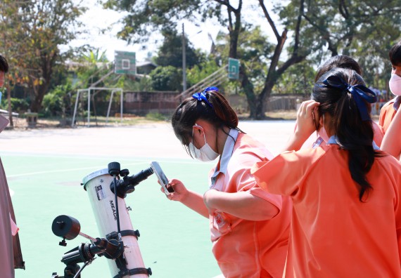 ภาพกิจกรรม  คณะวิทยาศาสตร์และเทคโนโลยี จัดกิจกรรมค่ายวิทยาศาสตร์สัญจร ปีการศึกษา 2565  โรงเรียนคณฑีพิทยาคม