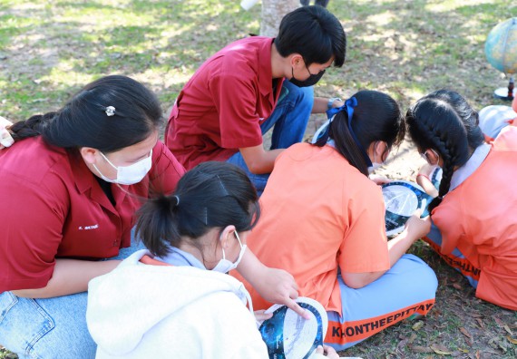 ภาพกิจกรรม  คณะวิทยาศาสตร์และเทคโนโลยี จัดกิจกรรมค่ายวิทยาศาสตร์สัญจร ปีการศึกษา 2565  โรงเรียนคณฑีพิทยาคม