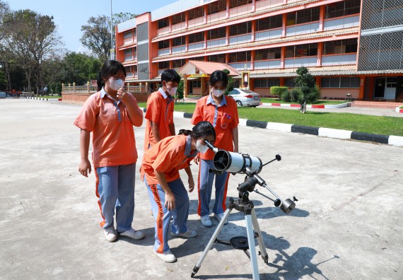 ภาพกิจกรรม  คณะวิทยาศาสตร์และเทคโนโลยี จัดกิจกรรมค่ายวิทยาศาสตร์สัญจร ปีการศึกษา 2565  โรงเรียนคณฑีพิทยาคม