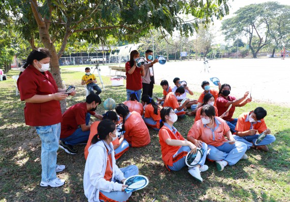 ภาพกิจกรรม  คณะวิทยาศาสตร์และเทคโนโลยี จัดกิจกรรมค่ายวิทยาศาสตร์สัญจร ปีการศึกษา 2565  โรงเรียนคณฑีพิทยาคม