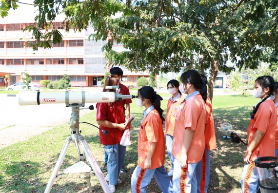 ภาพกิจกรรม  คณะวิทยาศาสตร์และเทคโนโลยี จัดกิจกรรมค่ายวิทยาศาสตร์สัญจร ปีการศึกษา 2565  โรงเรียนคณฑีพิทยาคม