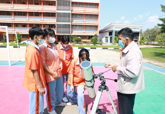 ภาพกิจกรรม  คณะวิทยาศาสตร์และเทคโนโลยี จัดกิจกรรมค่ายวิทยาศาสตร์สัญจร ปีการศึกษา 2565  โรงเรียนคณฑีพิทยาคม