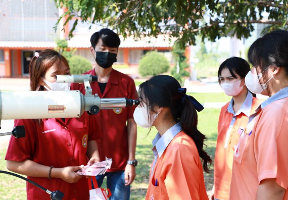ภาพกิจกรรม  คณะวิทยาศาสตร์และเทคโนโลยี จัดกิจกรรมค่ายวิทยาศาสตร์สัญจร ปีการศึกษา 2565  โรงเรียนคณฑีพิทยาคม